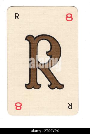 Alphabet playing cards, isolated on a white background Stock Photo - Alamy