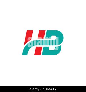 Alphabet letters Initials logo HB, BH, H, and B Stock Vector