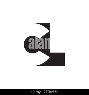 Initial based creative and minimal CL Logo. LC letter monogram icon symbol. Stock Vector