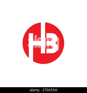 Alphabet letters Initials logo HB, BH,H3, H and B Stock Vector