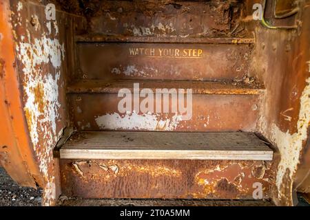 Railroad Passenger Car Stairway Stock Photo