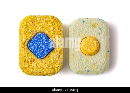 Tablet for dish-washing machine isolated on the white background. High quality photo Stock Photo