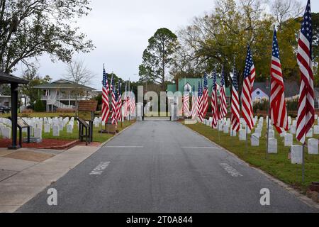 The New Bern National Cemetery located in New Bern, North Carolina. Stock Photo