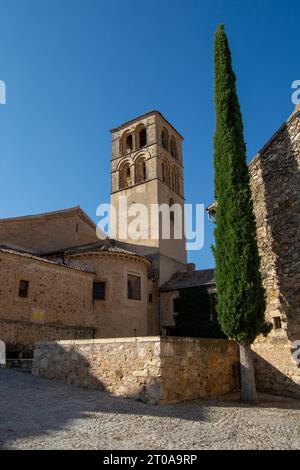 Iglesia de San Juan Bautista en Pedraza Stock Photo