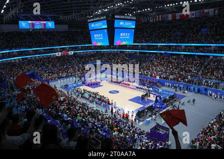 Hangzhou, China's Zhejiang Province. 5th Oct, 2023. The awarding ceremony for Women's Basketball is held at the 19th Asian Games in Hangzhou, east China's Zhejiang Province, Oct. 5, 2023. Credit: Wang Kaiyan/Xinhua/Alamy Live News Stock Photo