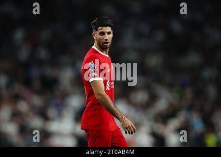 LONDON, UK - 30th Sep 2023:  Dominik Szoboszlai of Liverpool looks on during the Premier League match between Tottenham Hotspur and Liverpool FC at To Stock Photo
