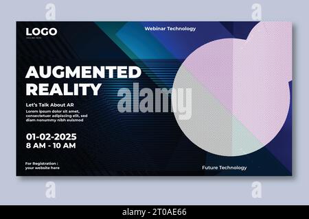 augmented reality modern banner design template Stock Vector