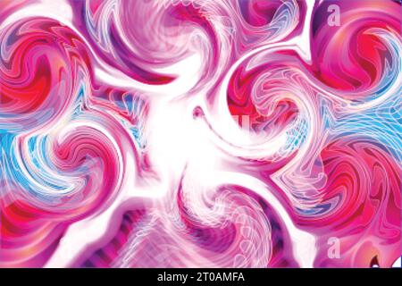 creative abstract seamless marble art with wavy gradient neon glowing color background vector design template Stock Vector