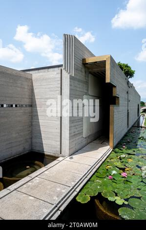 Tomba Brion, designed by Venetian architect Carlo Scarpa, is located in San Vito d'Altivole near Tre Stock Photo