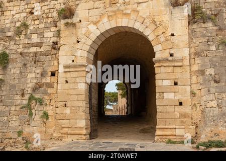 Rethymno, Crete, Greece - September 25th 2023 - Outside view of the Fortezza of Rethymno, also known as the fortress of Rethymno, a 16th century citad Stock Photo