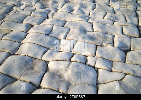 Rock Formation at Lavenock Point Beach near Penarth South Wales UK Stock Photo