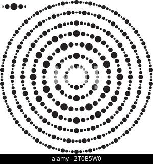 Collection of dot pattern border frames in various sizes. Ideal for use in vintage label or logo designs. Stock Vector