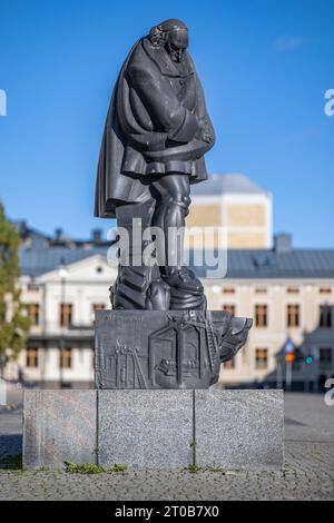 The sculpture of Louis de Geer by Carl Milles at the Old Square. Norrköping is a historic industrial town in Sweden Stock Photo