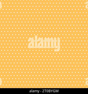 Polka dot seamless pattern. Yellow and white dotted repeated background. Swatch template for textile, fabric, plaid, tablecloths, clothes. Vector wallpaper Stock Vector