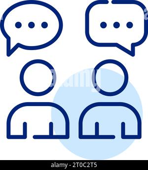 Users communication icon. Pixel perfect vector Stock Vector