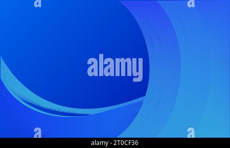Abstract blue glowing lines circles curved background. Technology innovation future tech graphic design wallpaper template Stock Vector