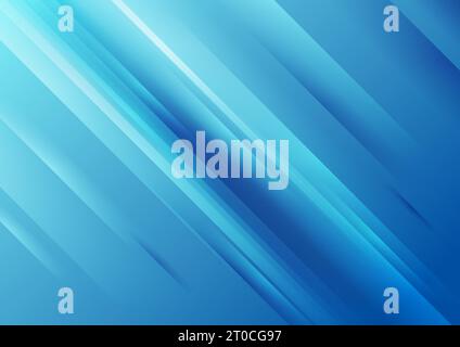 Bright blue shiny stripes abstract concept background. Vector digital art design Stock Vector