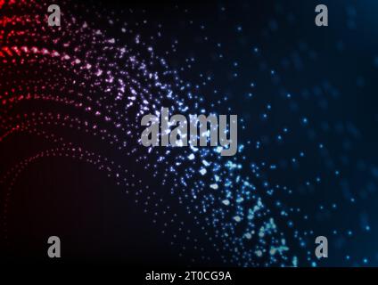 Blue and red abstract futuristic technology background. Vector design Stock Vector
