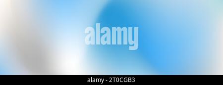 Blue and grey smooth blurred gradient abstract background. Vector banner design Stock Vector