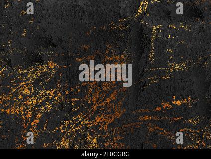 Abstract black and golden grunge marble stone texture background. Vector illustration Stock Vector