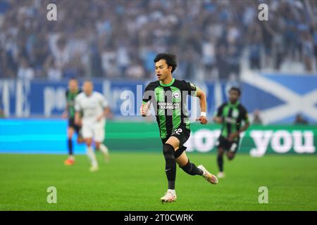 Marseille, Marseille. 05th Oct, 2023. Kaoru Mitoma of Brighton Hove Albion during the UEFA Europa League match between Olympique Marseille and of Brighton Hove Albion, Group B, date 2, played at Stade Velodrome on October 5, 2023 in Marseille, France. (Photo by Bagu Blanco/PRESSINPHOTO) Credit: PRESSINPHOTO SPORTS AGENCY/Alamy Live News Stock Photo