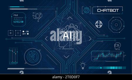 Infographics on the topic of future technologies. Stock Vector