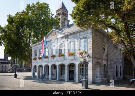 The former military building Hoofdwacht is located on the Vrijthof in Maastricht, right next to the Basilica of Saint Servatius. Stock Photo