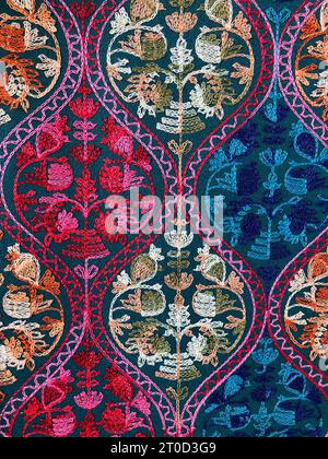 Colourful, embroidered patterns on handmade carpets, Tbilisi, Georgia. High quality photo Stock Photo