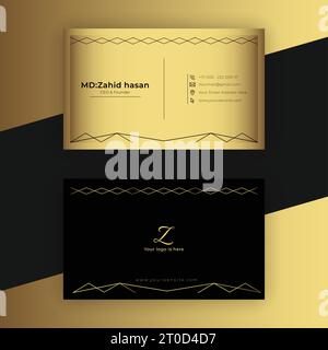 Business Card Template Design Creative Business Design Make Simple Design Stock Vector