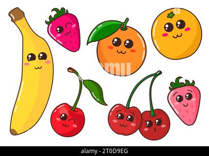 Framboesa Kawaii Bonito, Fruta Madura Dos Desenhos Animados. Ilustração  Vetorial Do Framboesa Doce Dos Desenhos Animados Com Rosto Piscando E  Rindo, Emoji Engraçado. Etiqueta Juicy Berry. Imprimir Para Camiseta.  Caractere Amigável Royalty