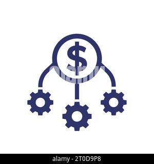 operational costs optimization icon, vector Stock Vector