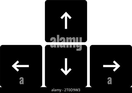 Keyboards arrow buttons icon set Stock Vector