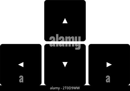 Keyboards arrow buttons icon set Stock Vector