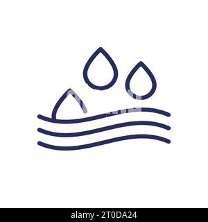 Absorption line icon, absorb water vector Stock Vector
