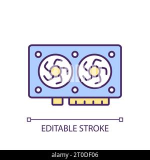2D editable colorful tech advancements line icon Stock Vector
