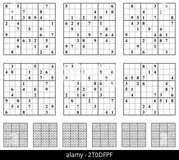 Vector Sudoku puzzle with solution - easy difficulty level Stock Vector  Image & Art - Alamy
