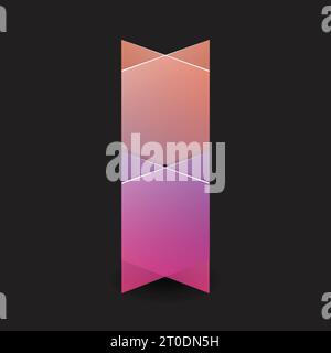 A vertical gradient standing banner template with copy space, vector ...