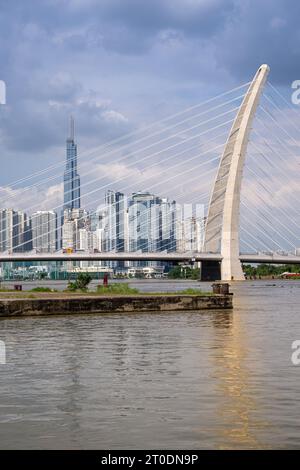 The Ba Son Bridge, Ho Chi Ming City, Vietnam Stock Photo