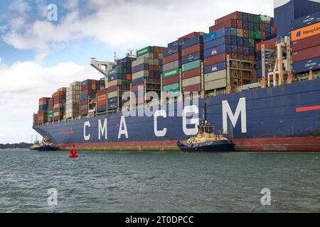 SVITZER Tugs Guide The Ultra Large Container Ship, CMA CGM BENJAMIN ...