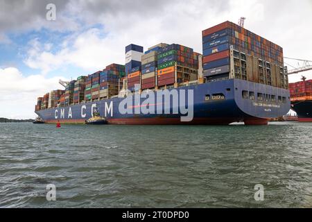 SVITZER Tugs Guide The Ultra Large Container Ship, CMA CGM BENJAMIN ...