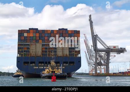 SVITZER Tugs Guide The Ultra Large Container Ship, CMA CGM BENJAMIN ...