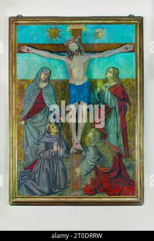 San Sanseverino Marche (Italy, Marche - Macerata province), Bernardino di Mariotto, Crucifixion, Sanctuary of San Pacifico Stock Photo