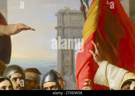 Ancona (Italy, Marche), Podesti Civic Art Gallery. Francesco Podesti, The Gioramento degli Anconetani, oil on canvas, 1844-1847 Stock Photo