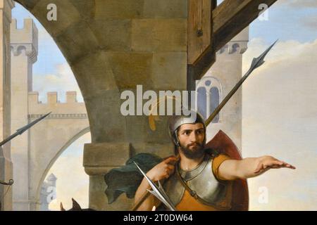 Ancona (Italy, Marche), Podesti Civic Art Gallery. Francesco Podesti, The Gioramento degli Anconetani, oil on canvas, 1844-1847 Stock Photo