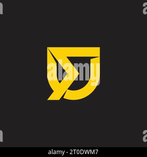 letter su emblem linked 3d simple logo vector Stock Vector