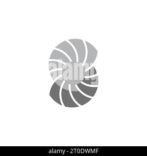 letter s turbine swirl simple logo vector Stock Vector