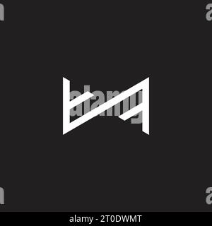 letter tf arrows geometric line logo vector Stock Vector