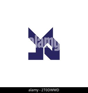 letter y home shape simple geometric logo vector Stock Vector