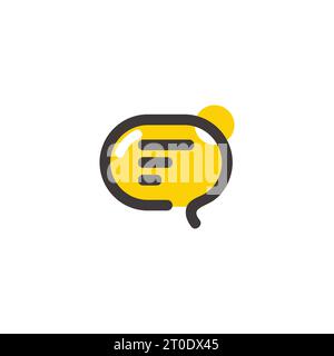 yellow sunrise talk symbol icon vector Stock Vector