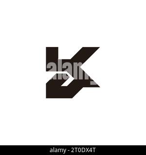 letter bk geometric simple line logo vector Stock Vector